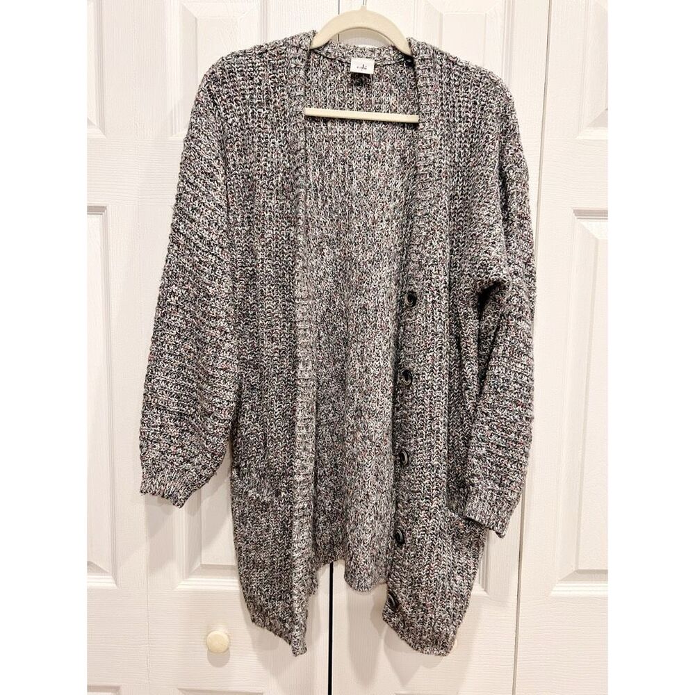 Cabi Embrace Cardigan Gray Fleck Size S - Picture 2 of 9
